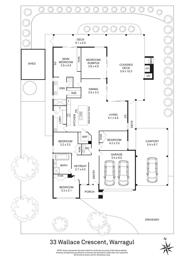 Floorplan of Homely house listing, 33 Wallace Crescent, Drouin VIC 3818
