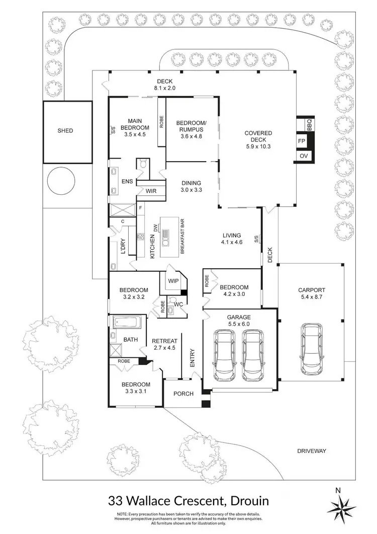 Floorplan of Homely house listing, 33 Wallace Crescent, Drouin VIC 3818