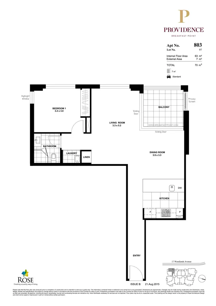 Floorplan of Homely apartment listing, 803/17 Woodlands Avenue, Breakfast Point NSW 2137