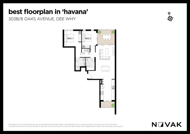 Floorplan of Homely apartment listing, 303B/8 Oaks Avenue, Dee Why NSW 2099