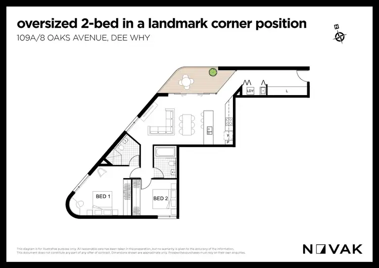 Floorplan of Homely apartment listing, 109A/8 Oaks Avenue, Dee Why NSW 2099