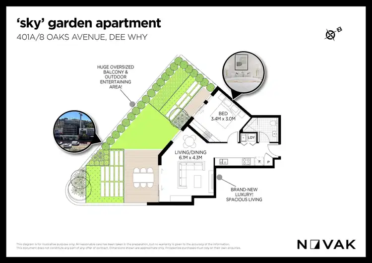 Floorplan of Homely apartment listing, 401A/8 Oaks Avenue, Dee Why NSW 2099