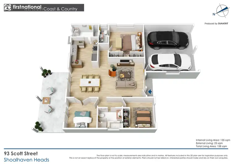 Floorplan of Homely house listing, 93 Scott Street, Shoalhaven Heads NSW 2535
