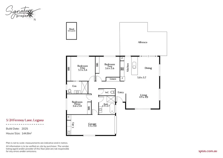 Floorplan of Homely townhouse listing, 2 & 3/24 Fermoy Lane, Legana TAS 7277