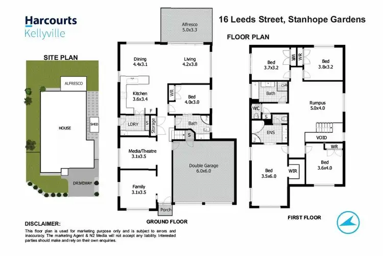 Floorplan of Homely house listing, 16 Leeds Street, Stanhope Gardens NSW 2768