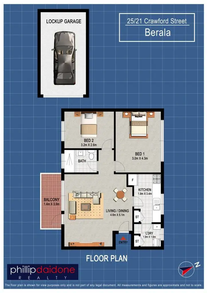 Floorplan of Homely unit listing, 1/3 Clarke Street, Berala NSW 2141