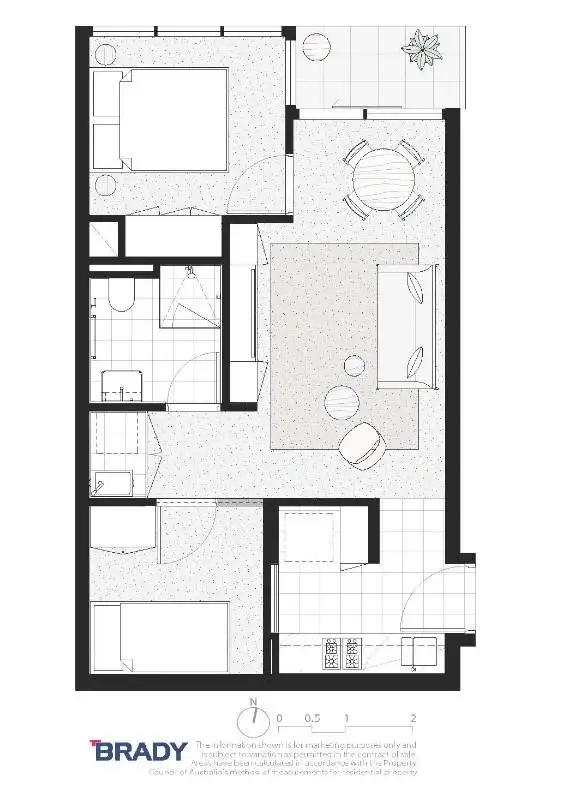 Floorplan of Homely apartment listing, 6501/500 Elizabeth Street, Melbourne VIC 3000