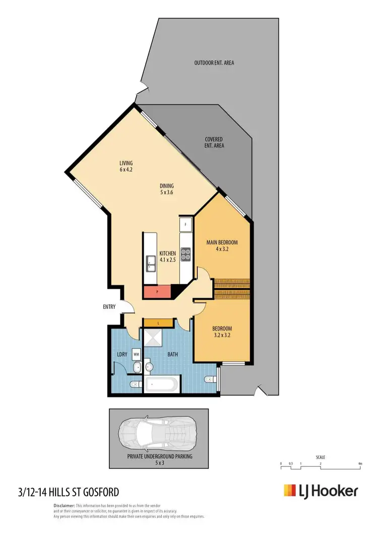 Floorplan of Homely apartment listing, 3/12-14 Hills Street, Gosford NSW 2250