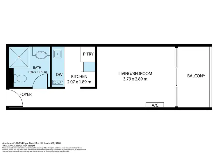 Floorplan of Homely apartment listing, 109/154 Elgar Road, Box Hill South VIC 3128
