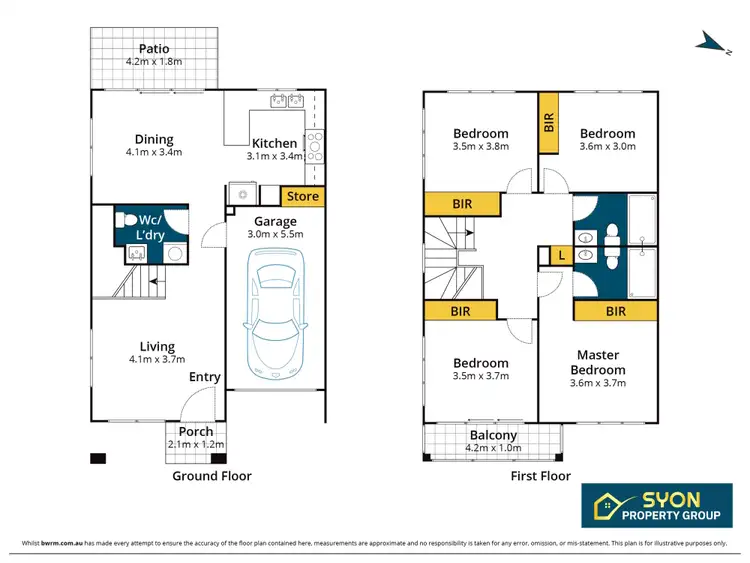 Floorplan of Homely townhouse listing, 11 Killick Glade, Schofields NSW 2762
