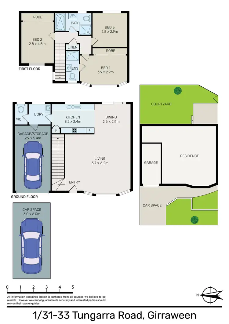 Floorplan of Homely townhouse listing, 1/31-33 Tungarra Road, Girraween NSW 2145