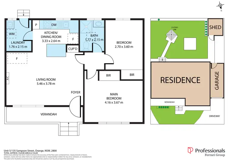 Floorplan of Homely unit listing, 5/135 Sampson Street, Orange NSW 2800