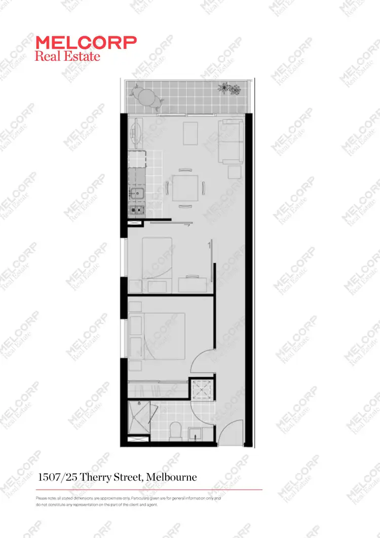Floorplan of Homely apartment listing, 1507/25 Therry Street, Melbourne VIC 3000