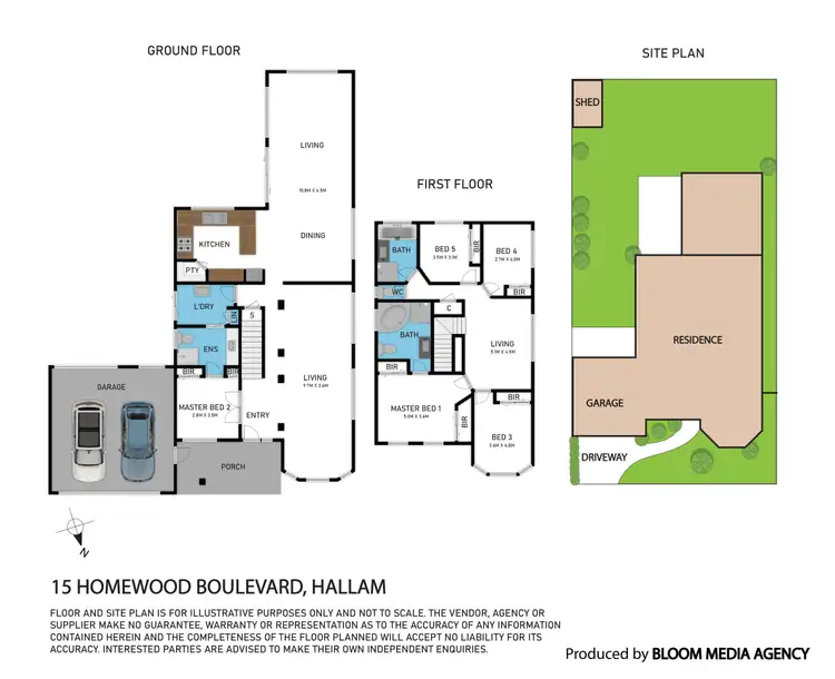 Floorplan of Homely house listing, 15 Homewood Boulevard, Hallam VIC 3803