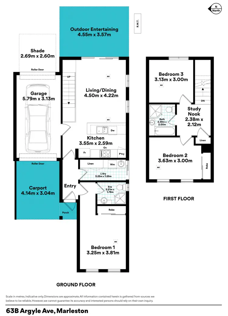 Floorplan of Homely townhouse listing, 63B Argyle Avenue, Marleston SA 5033