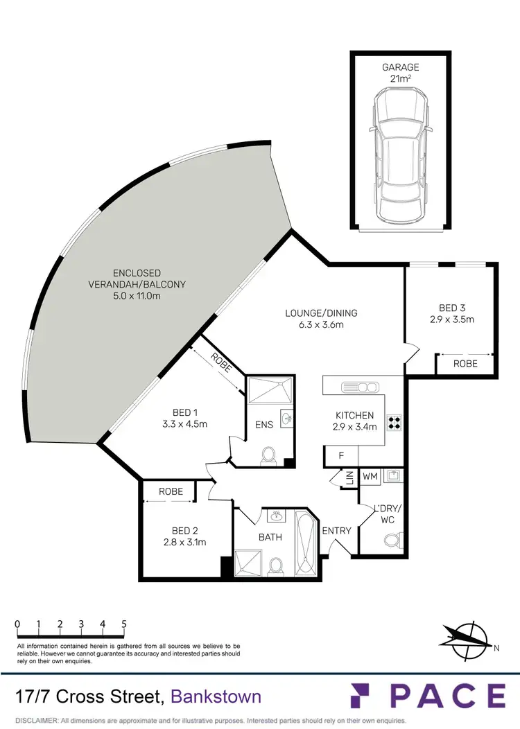 Floorplan of Homely apartment listing, 17/7 Cross Street, Bankstown NSW 2200