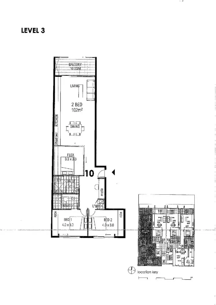 Floorplan of Homely apartment listing, Level 3/10/43-47 Greek Street, Glebe NSW 2037