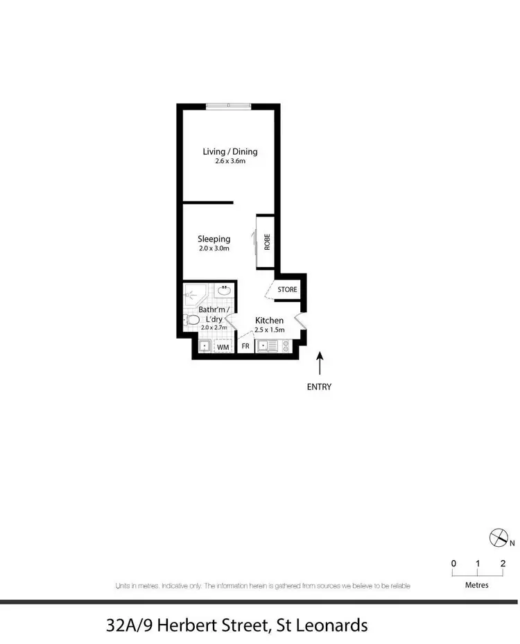 Floorplan of Homely apartment listing, 32A/9 Herbert, St Leonards NSW 2065