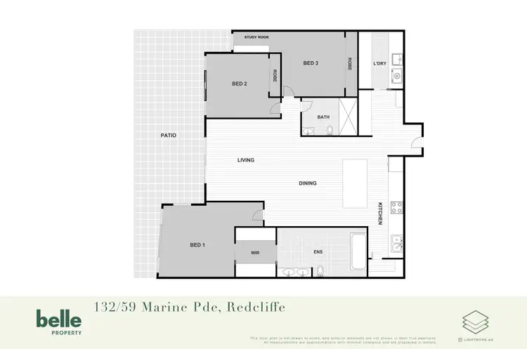 Floorplan of Homely unit listing, 132/59-67 Marine Parade, Redcliffe QLD 4020