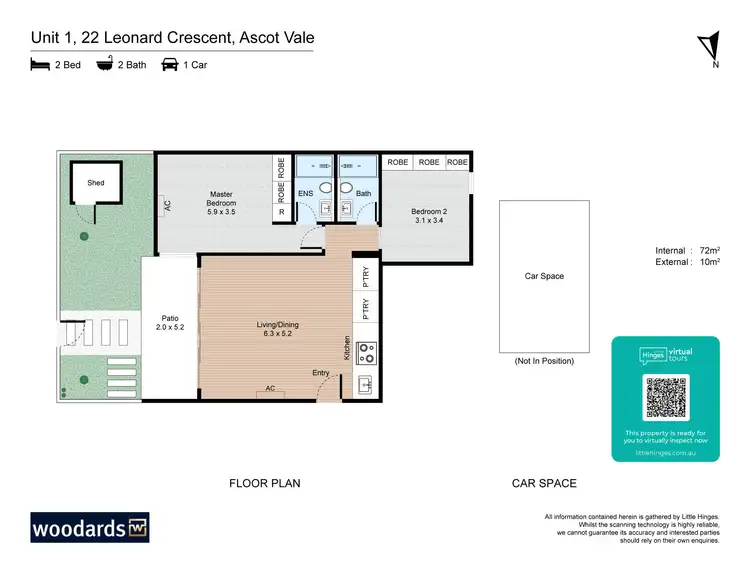 Floorplan of Homely apartment listing, 1/22 Leonard Crescent, Ascot Vale VIC 3032