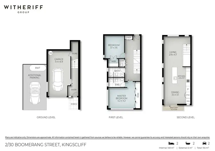 Floorplan of Homely semi-detached listing, 2/30 Boomerang Street, Kingscliff NSW 2487