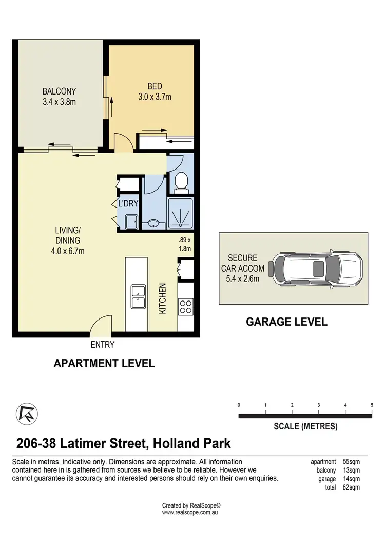 Floorplan of Homely unit listing, 206/38 Latimer Street, Holland Park QLD 4121