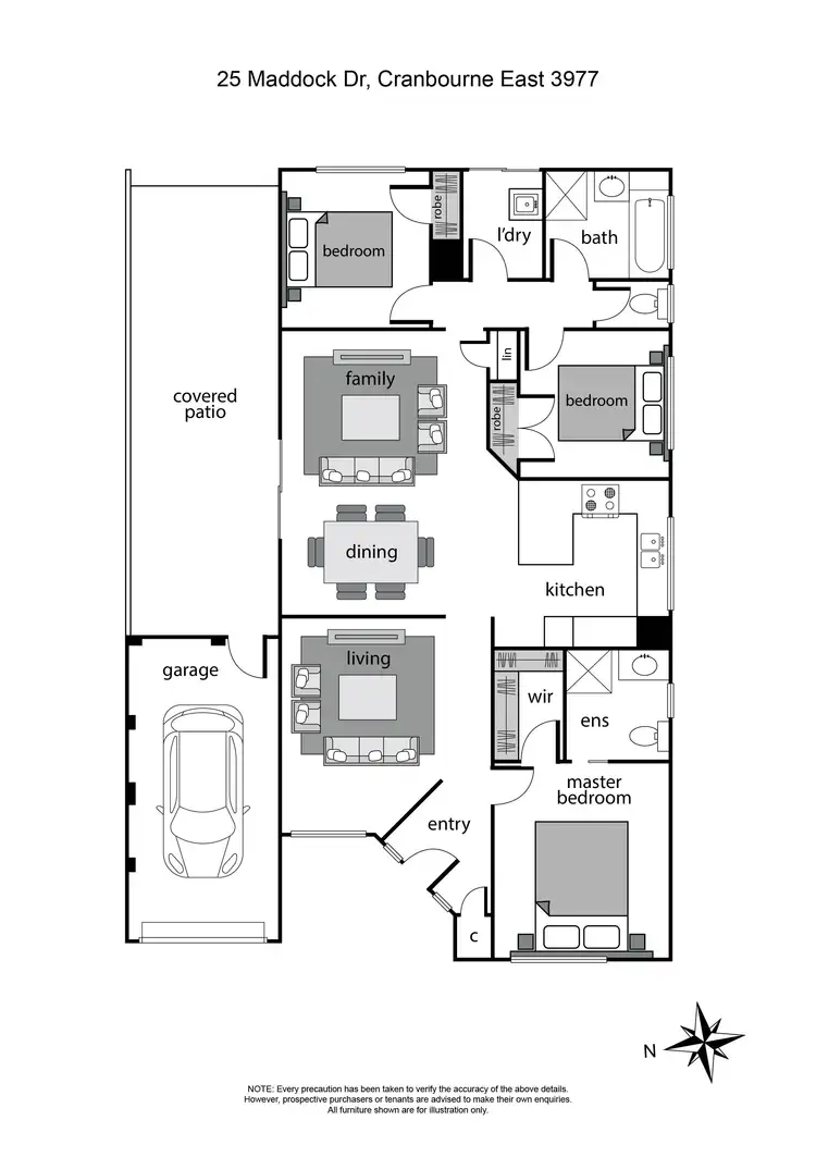 Floorplan of Homely house listing, 25 Maddock Drive, Cranbourne East VIC 3977