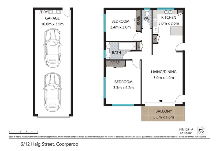 Floorplan of Homely unit listing, 6/12 Haig Street, Coorparoo QLD 4151