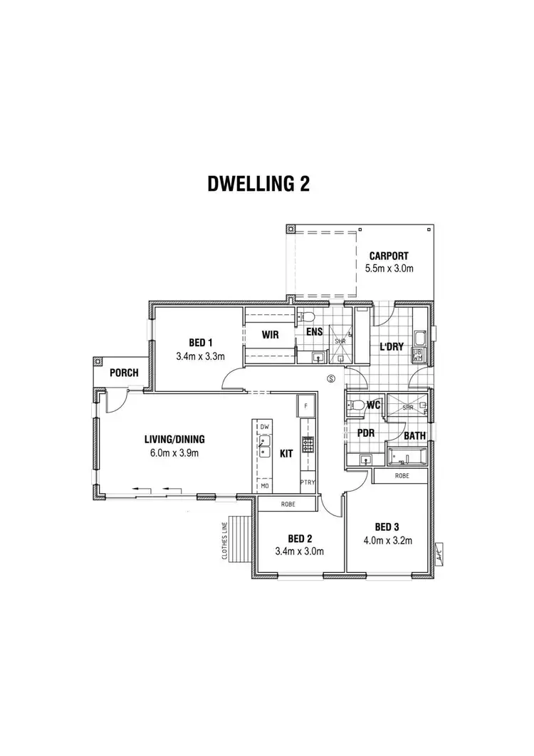 Floorplan of Homely unit listing, 2/1 Klar Avenue, Darlington SA 5047