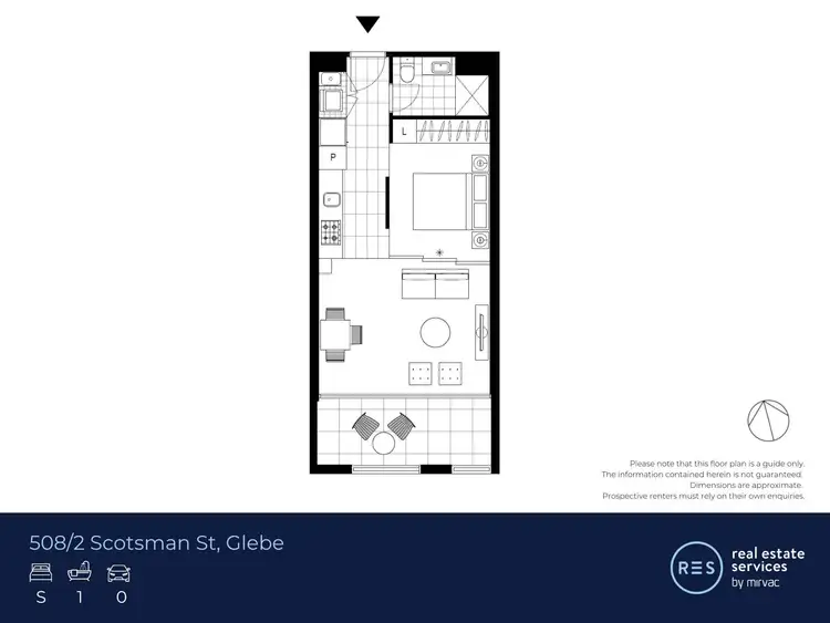 Floorplan of Homely apartment listing, 508/2 Scotsman Street, Glebe NSW 2037
