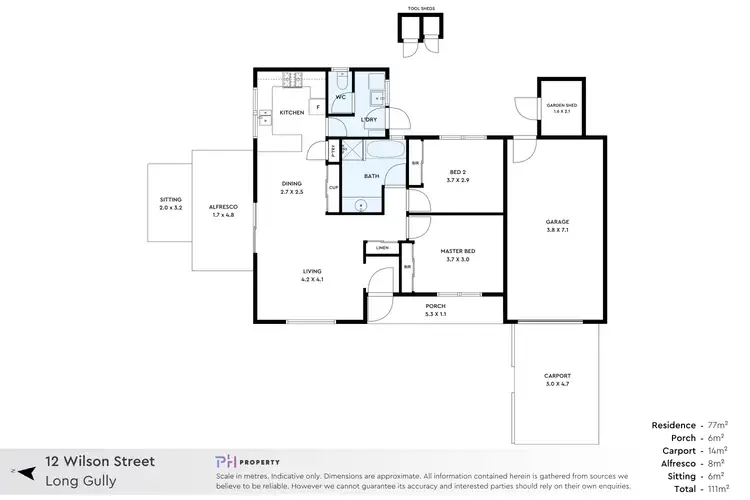Floorplan of Homely house listing, 12 Wilson Street, Long Gully VIC 3550