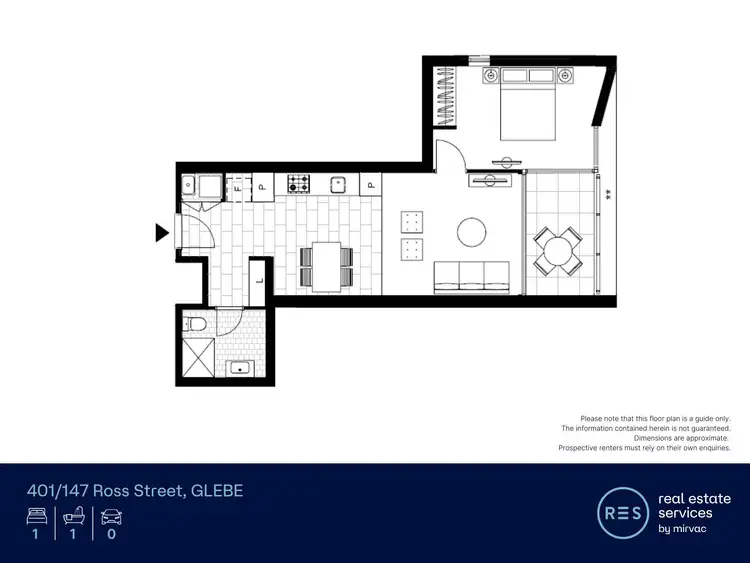 Floorplan of Homely apartment listing, 401/147 Ross Street, Glebe NSW 2037