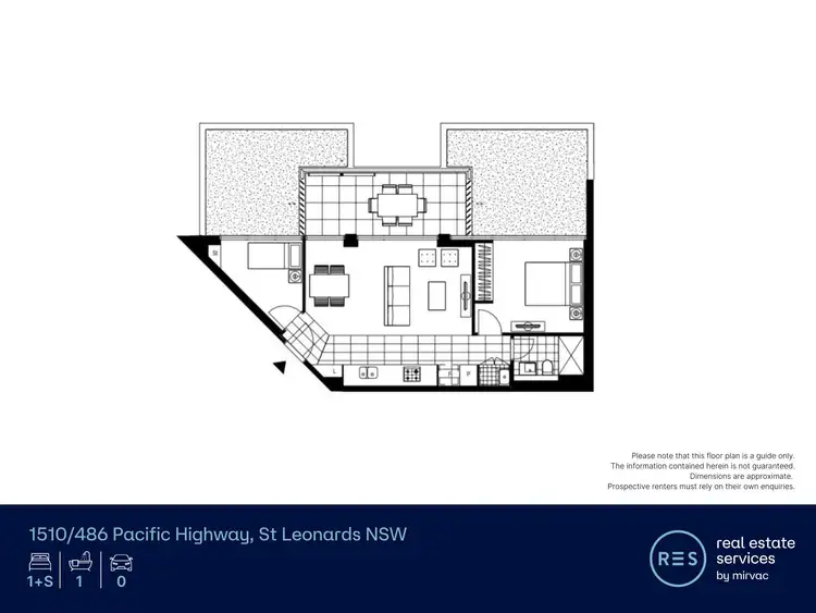 Floorplan of Homely apartment listing, 1510/486 Pacific Highway, St Leonards NSW 2065