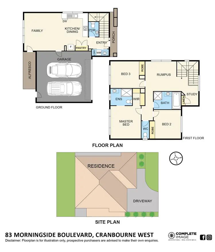 Floorplan of Homely house listing, 83 Morningside Boulevard, Cranbourne West VIC 3977
