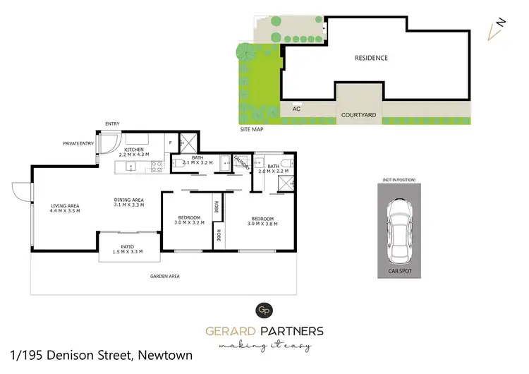 Floorplan of Homely unit listing, 1/195 Denison Street, Newtown NSW 2042