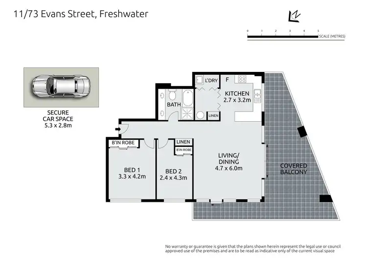 Floorplan of Homely apartment listing, 11/73 Evans Street, Freshwater NSW 2096