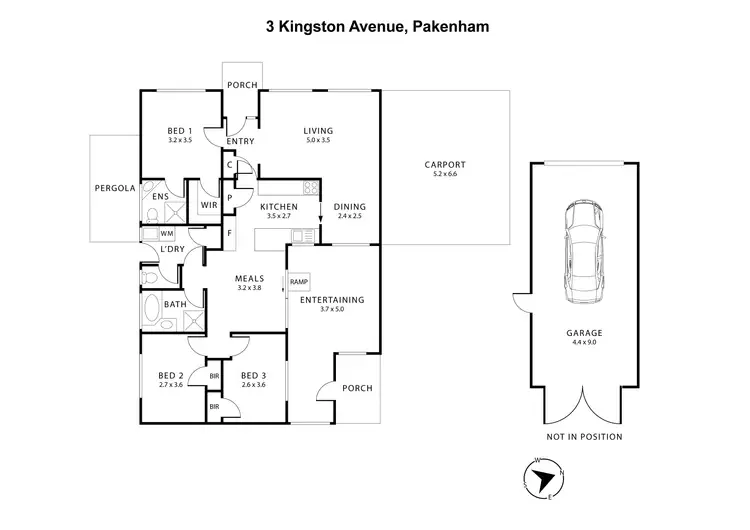 Floorplan of Homely house listing, 3 Kingston Avenue, Pakenham VIC 3810