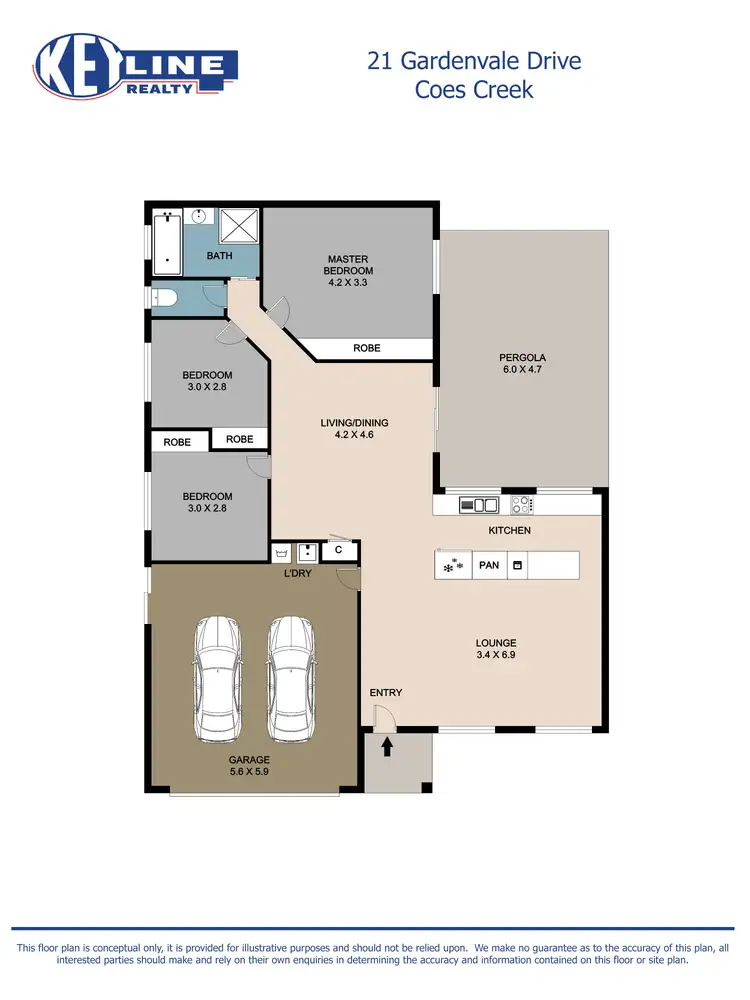 Floorplan of Homely house listing, 21 Gardenvale Drive, Coes Creek QLD 4560