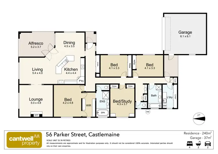 Floorplan of Homely house listing, 56 Parker Street, Castlemaine VIC 3450