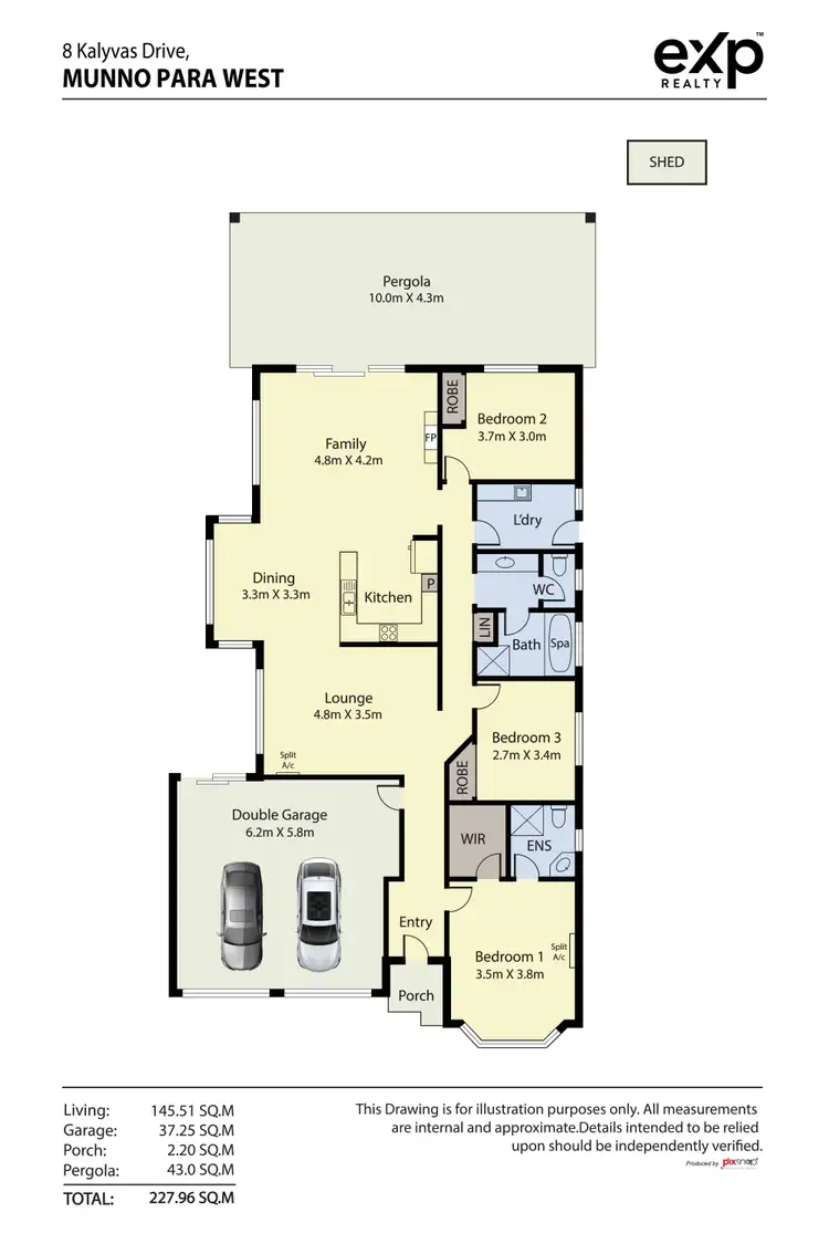 Floorplan of Homely house listing, 8 Kalyvas Drive, Munno Para West SA 5115