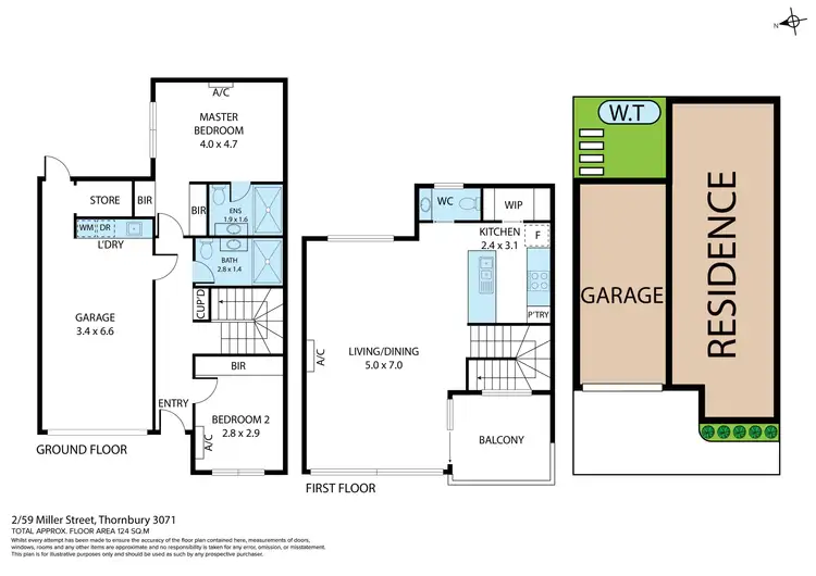 Floorplan of Homely unit listing, 2/59 Miller Street, Thornbury VIC 3071