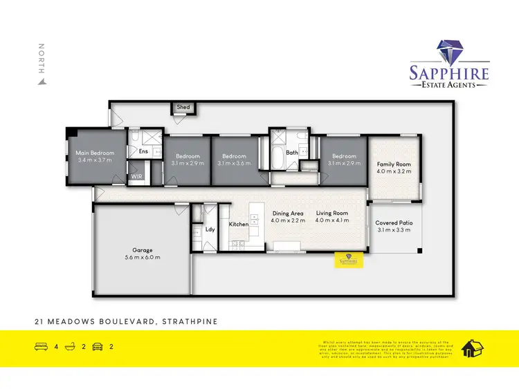 Floorplan of Homely house listing, 21 Meadows Boulevard, Strathpine QLD 4500