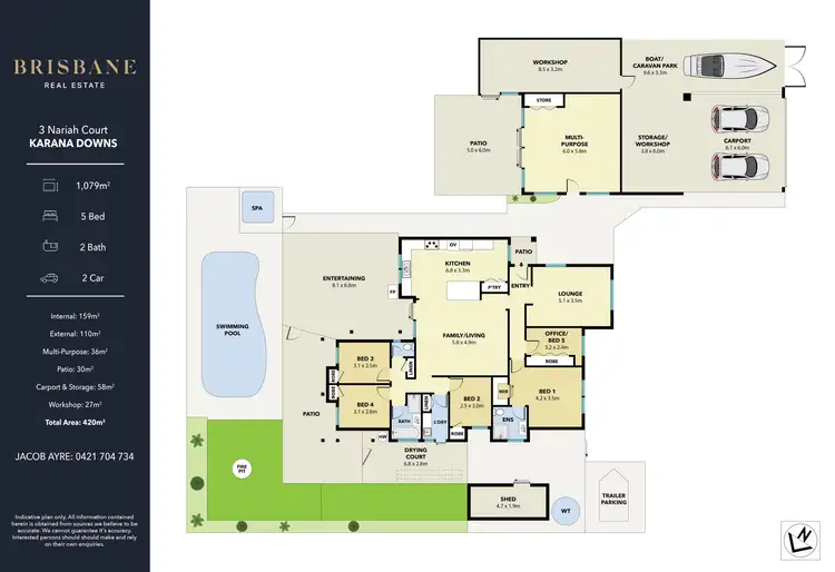 Floorplan of Homely house listing, 3 Nariah Court, Karana Downs QLD 4306