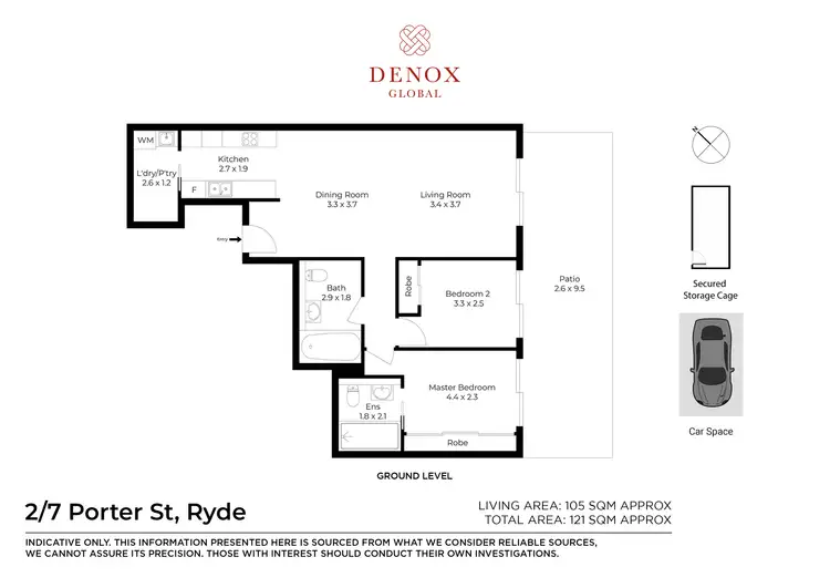 Floorplan of Homely apartment listing, 2/7 Porter Street, Ryde NSW 2112