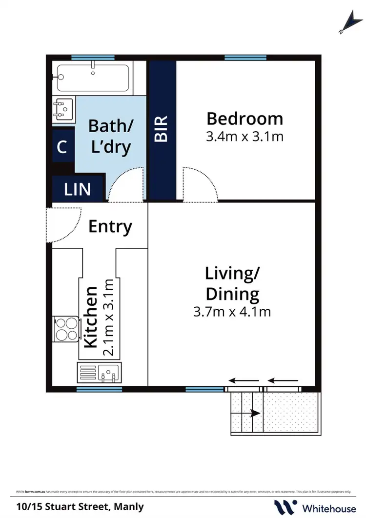 Floorplan of Homely unit listing, 10/15 Stuart Street, Manly NSW 2095