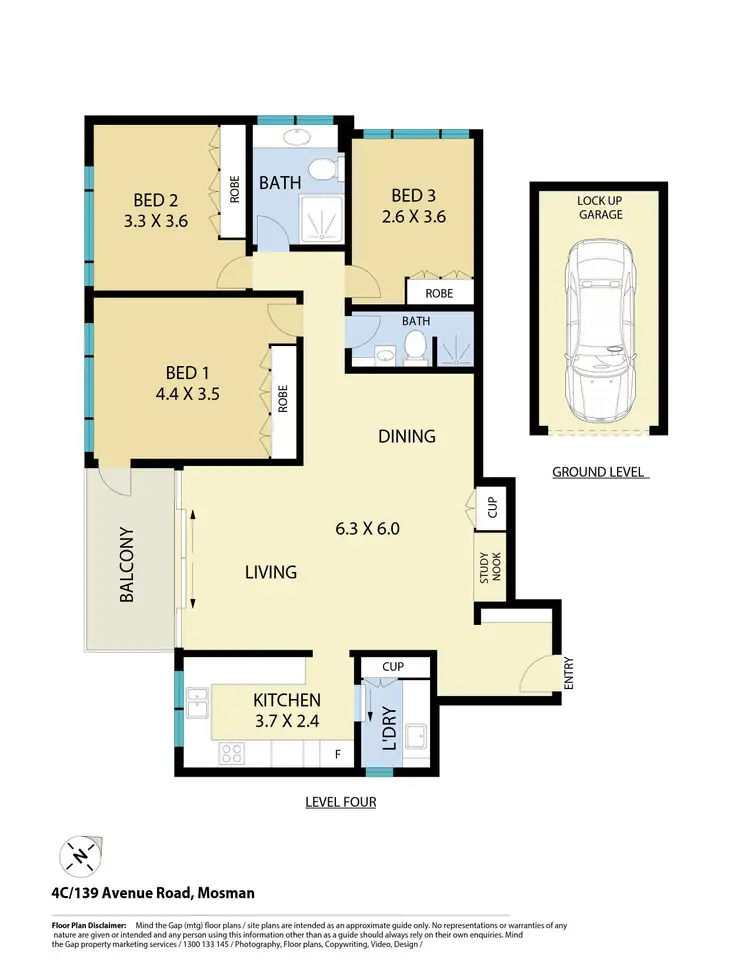 Floorplan of Homely apartment listing, 4C/139 Avenue Road, Mosman NSW 2088