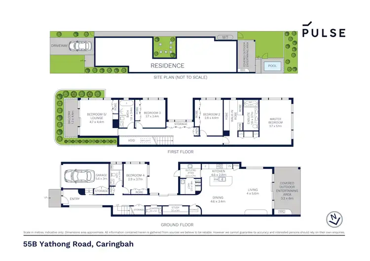 Floorplan of Homely semi-detached listing, 55B Yathong Road, Caringbah NSW 2229