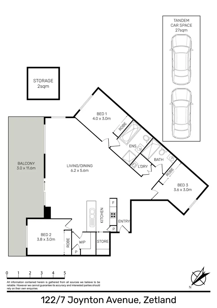 Floorplan of Homely apartment listing, 122/7 Joynton Avenue, Zetland NSW 2017
