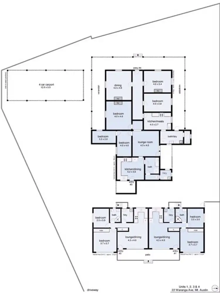 Floorplan of Homely unit listing, 22 Waranga Avenue, Mount Austin NSW 2650