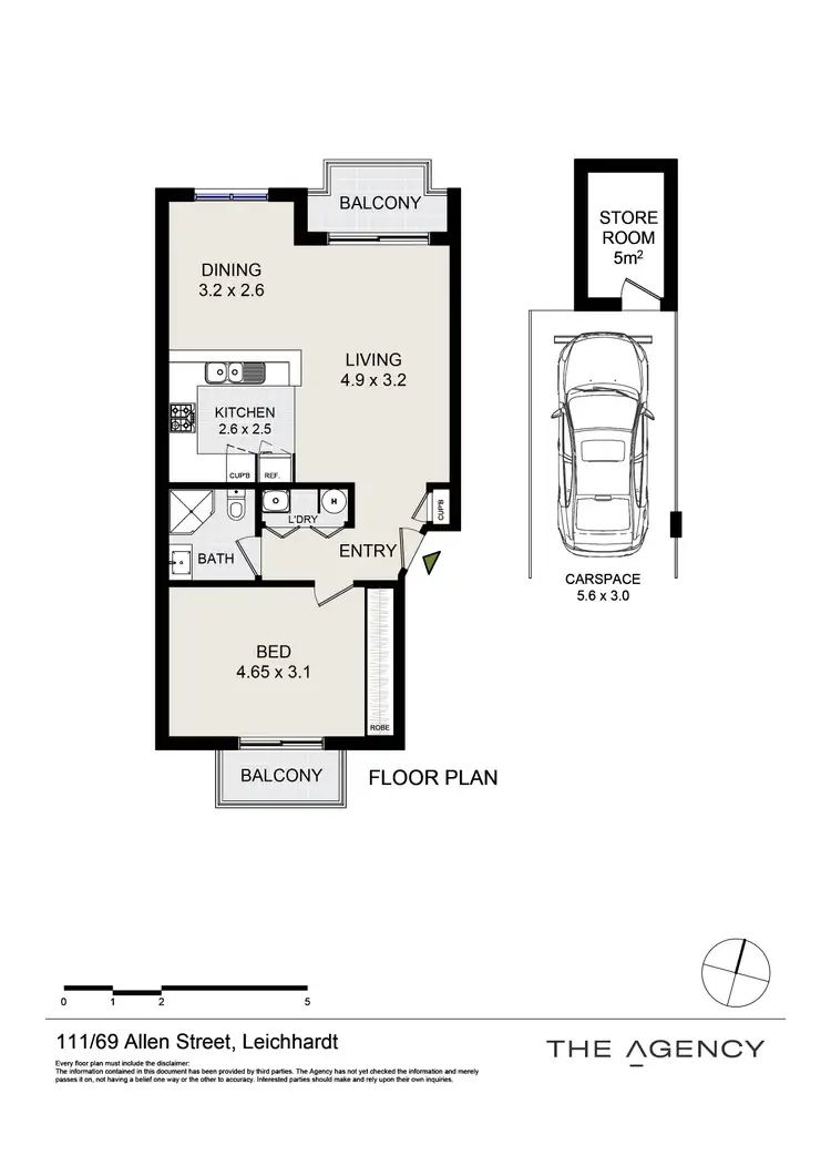 Floorplan of Homely unit listing, 111/69G Allen Street, Leichhardt NSW 2040